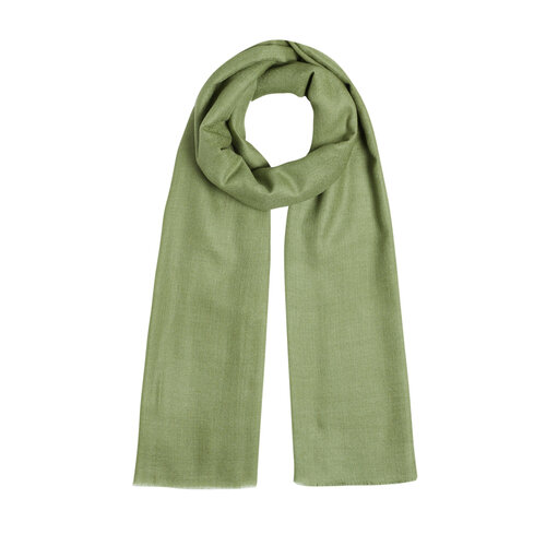 Walnut Green Wool Silk Scarf