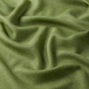 Walnut Green Wool Silk Scarf - Thumbnail