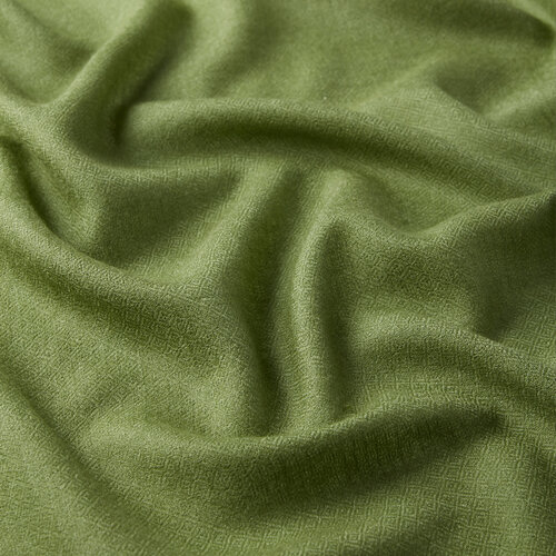 Walnut Green Wool Silk Scarf