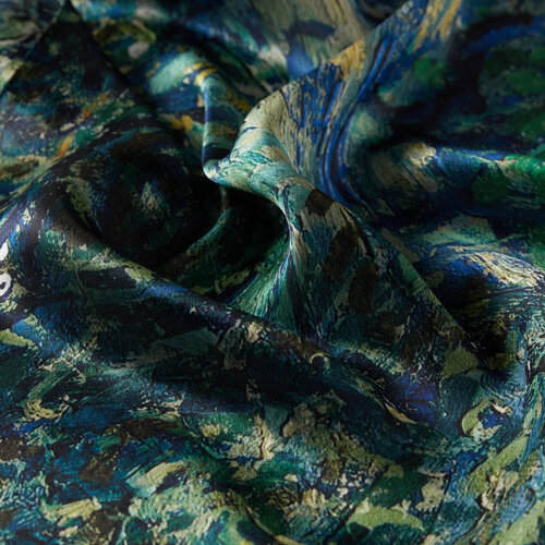 Water Lilies and Japanese Bridge Satin Silk Scarf