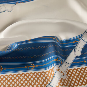 ipekevi - White Dock Twill Silk Scarf (1)