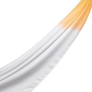 White Orange Gradient Silk Scarf - Thumbnail