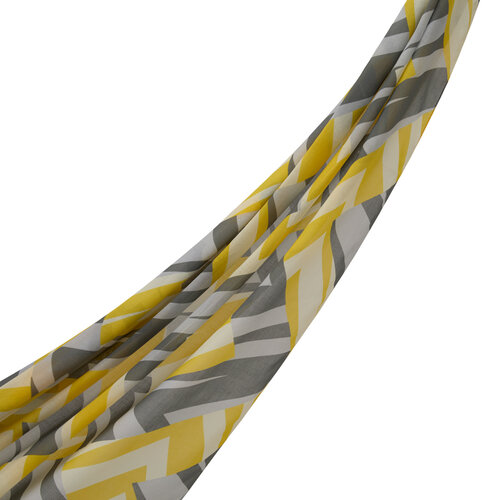 Yellow Grey Fourway Cotton Scarf