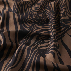 Zebra Print Silk Twill Scarf - Thumbnail